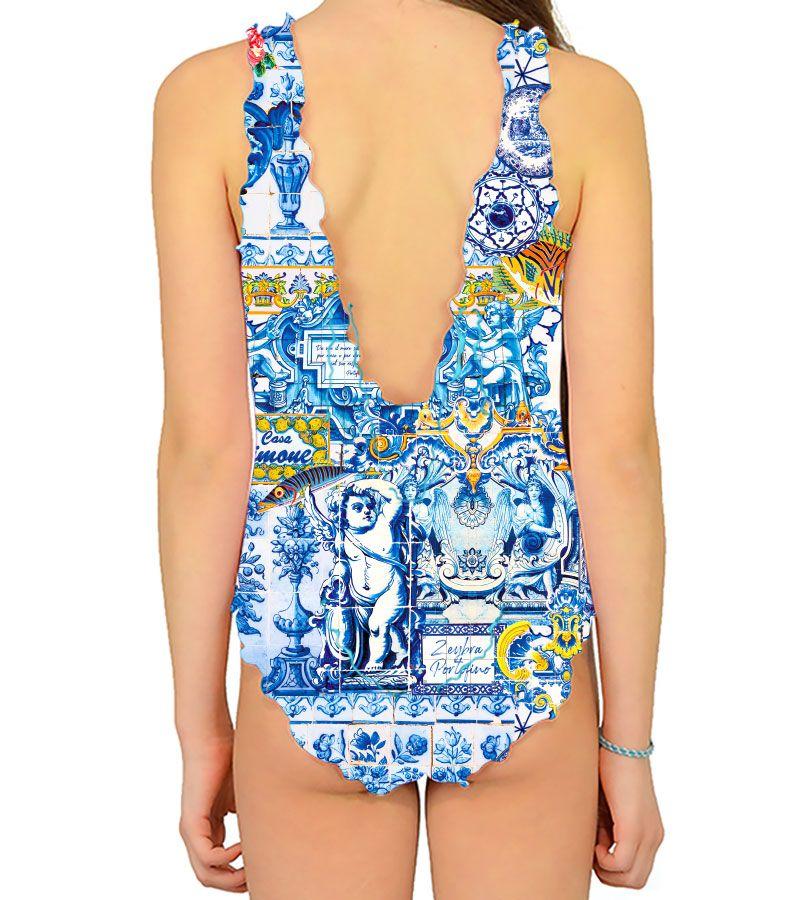 Zeybra COSTUME INTERO BAMBINA CERAMICA BIANCO In Saldo