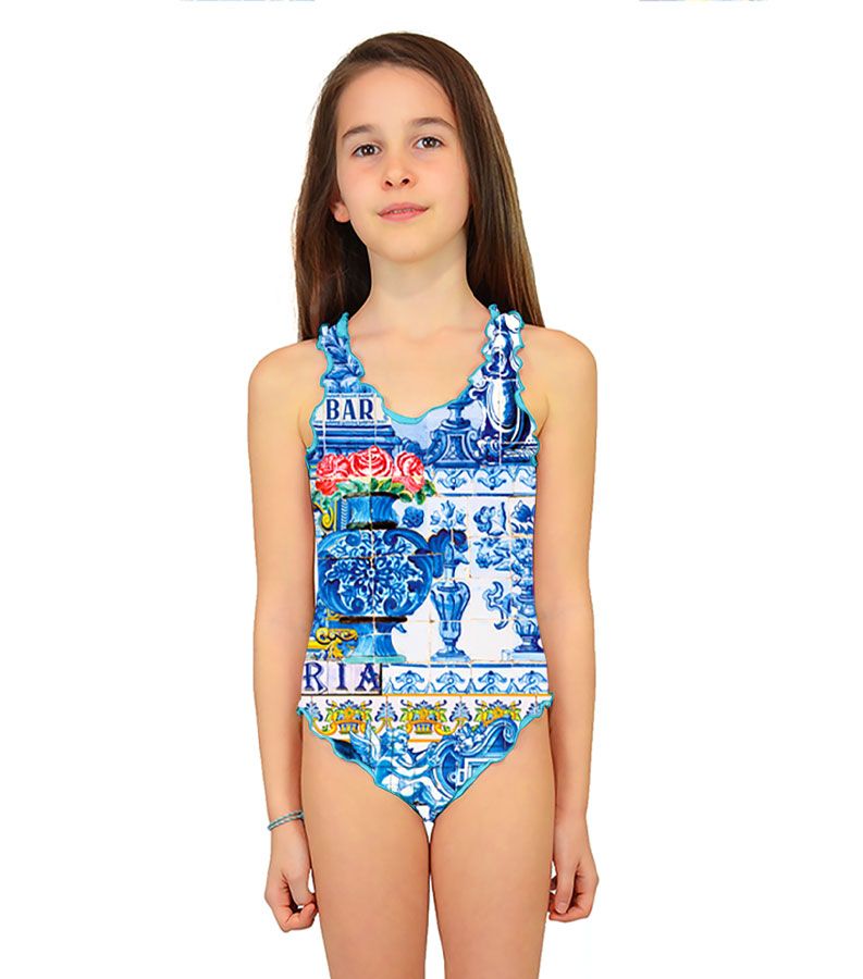 Zeybra COSTUME INTERO BAMBINA CERAMICA BIANCO In Saldo