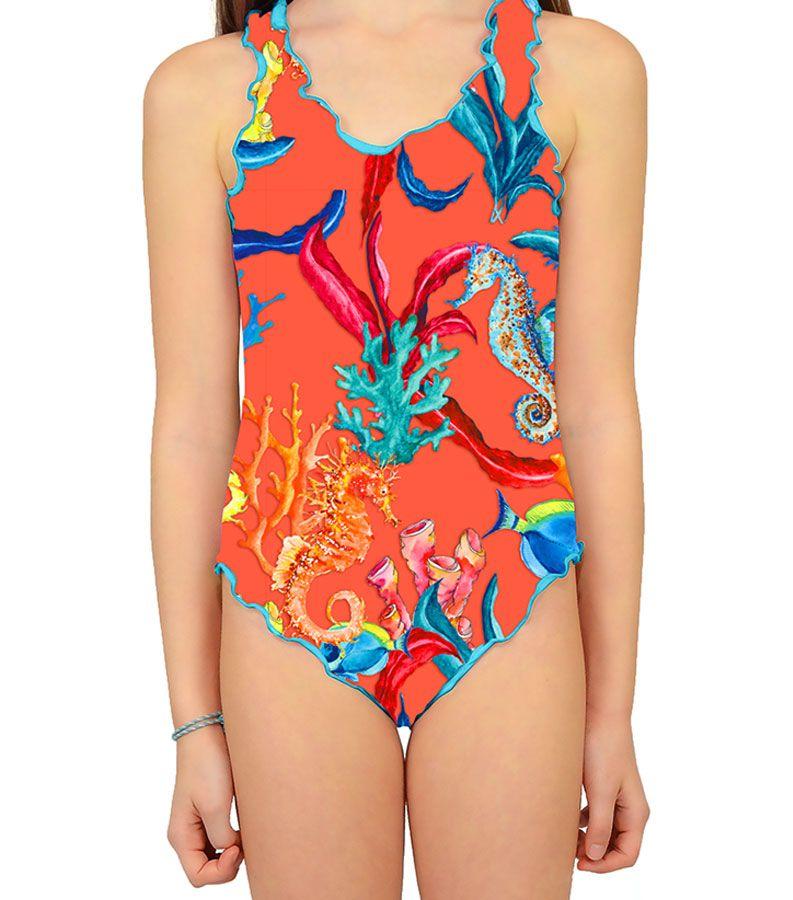 Zeybra COSTUME INTERO BAMBINA CORALLI ORANGE I Più Venduti