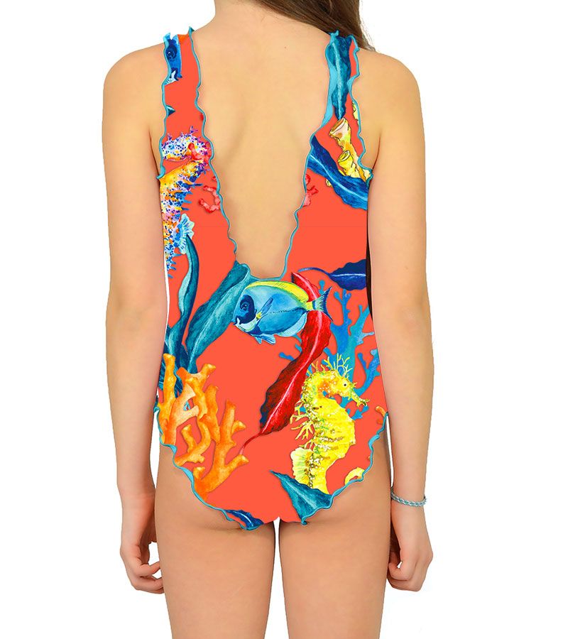 Zeybra COSTUME INTERO BAMBINA CORALLI ORANGE I Più Venduti