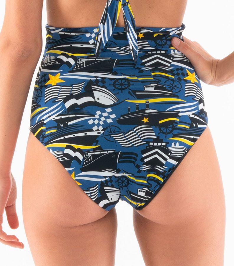 Zeybra SLIP VITA ALTA DONNA REVERSIBILE NAUTICO BLU Presa