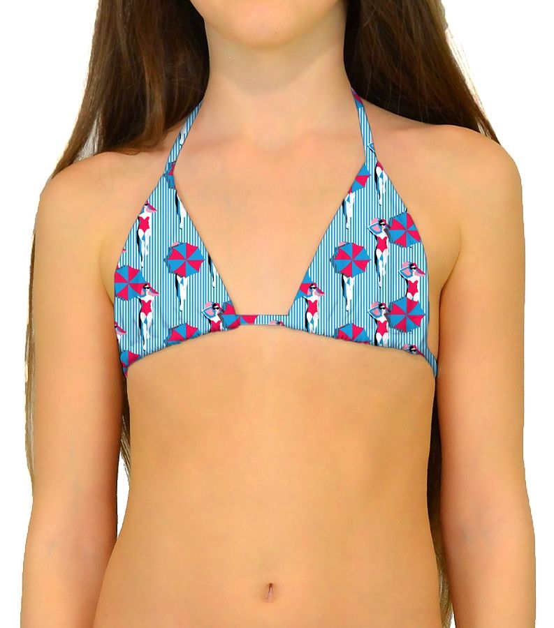 Zeybra TRIANGOLO BAMBINA REVERSIBILE OMBRELLONI HAWAY Nuova