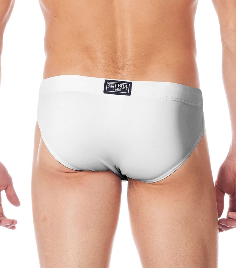 Zeybra SLIP ALTO UOMO TINTA UNITA BIANCO Spedizione Gratuita