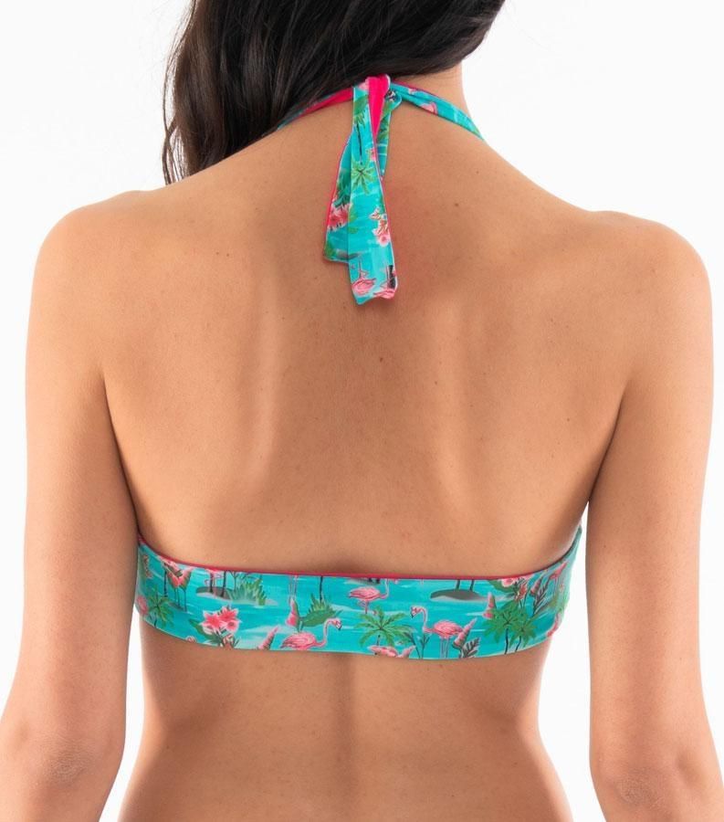 Zeybra TRIANGOLO DONNA VELA REVERSIBILE FENICOTTERI ACQUA Prezzo Ridotto