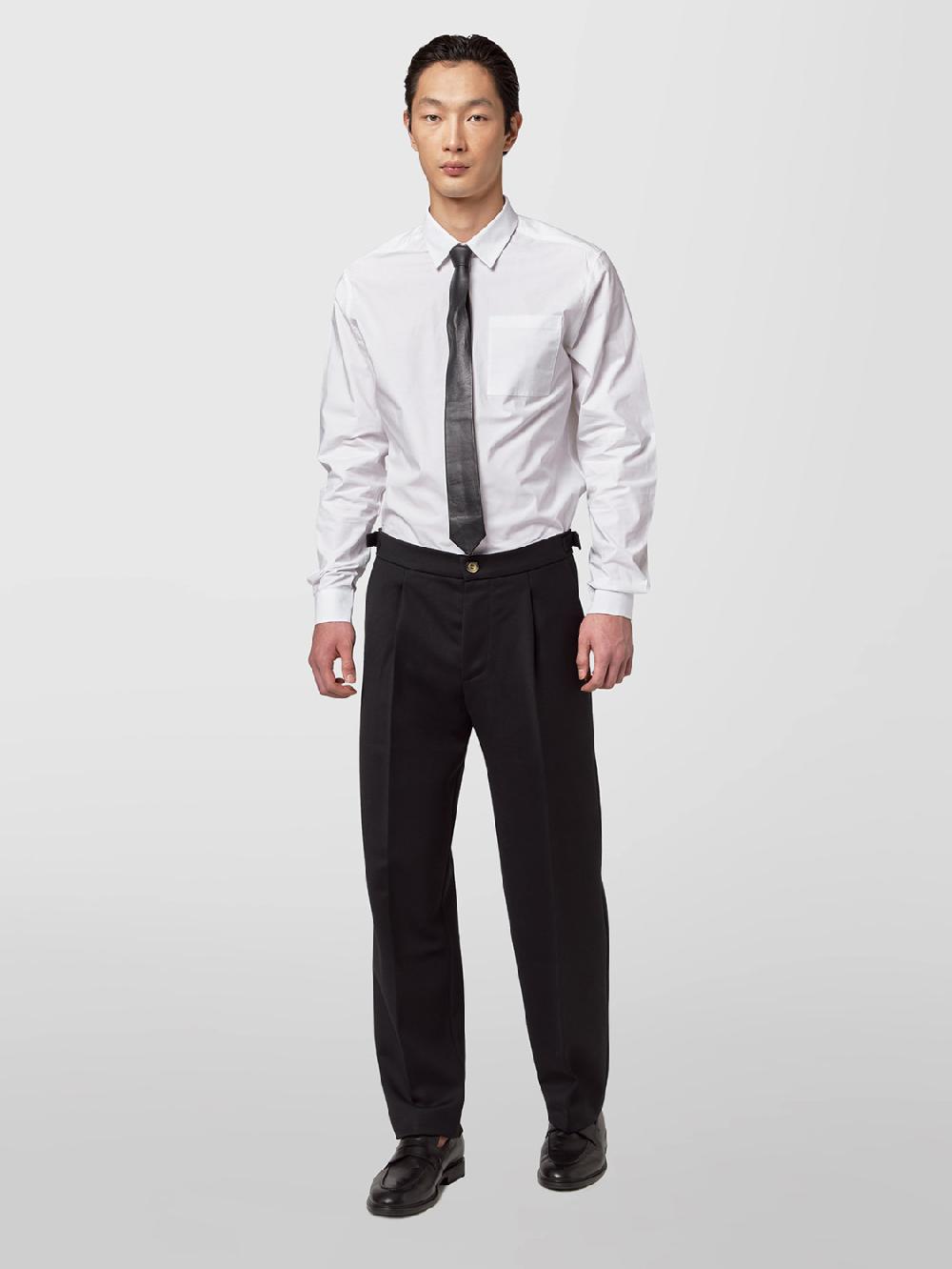 Alpha studio PANTALONE OVER IN GABARDINA DI LANA Offerte