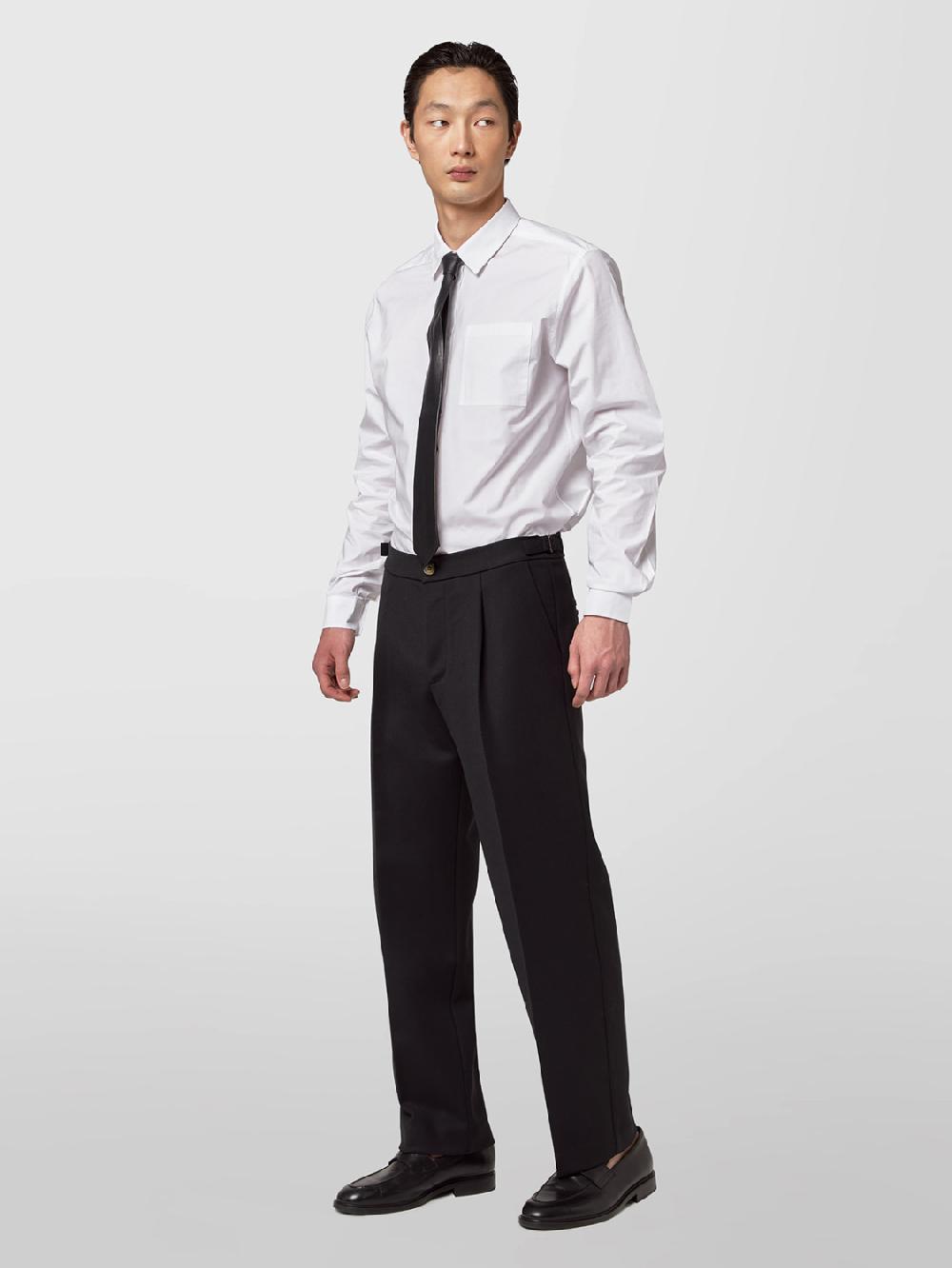 Alpha studio PANTALONE OVER IN GABARDINA DI LANA Offerte