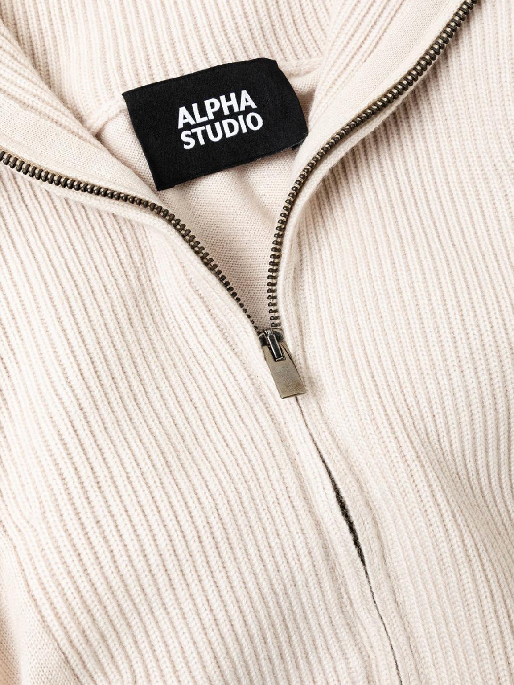 Alpha studio LUPETTO ZIP PONCHO RASATO Nuova