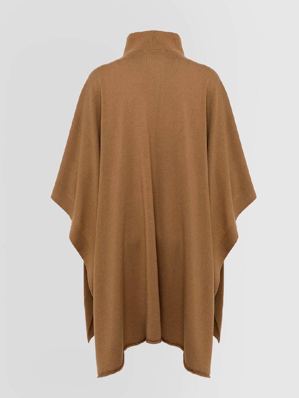 Alpha studio LUPETTO ZIP PONCHO RASATO In Linea