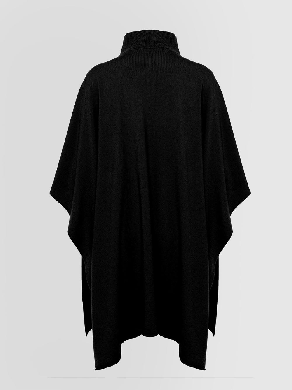 Alpha studio LUPETTO ZIP PONCHO RASATO Nuovo