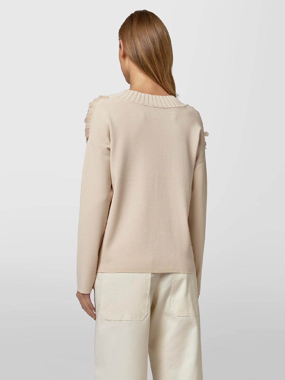 Alpha studio SCOLLO V M/L RASATO CON RICAMO Negozi Online
