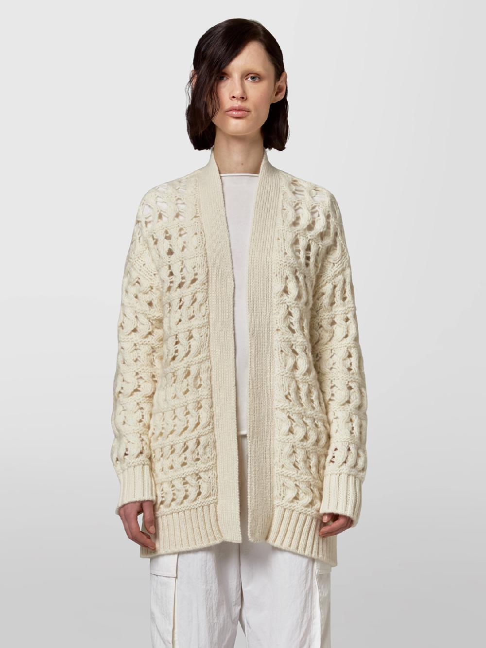 Alpha studio CARDIGAN PUNTO MAGLIA TRAFORATO Consegna Veloce