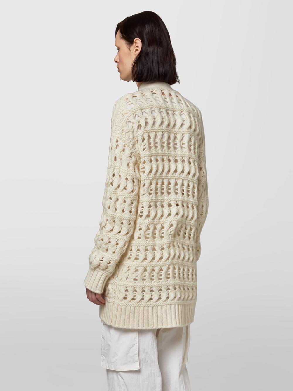 Alpha studio CARDIGAN PUNTO MAGLIA TRAFORATO Consegna Veloce