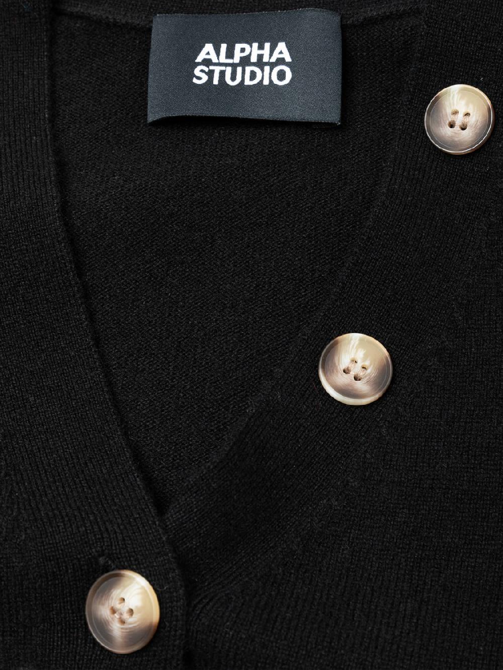 Alpha studio CARDIGAN CROPPED FIT M/L RASATO Novità
