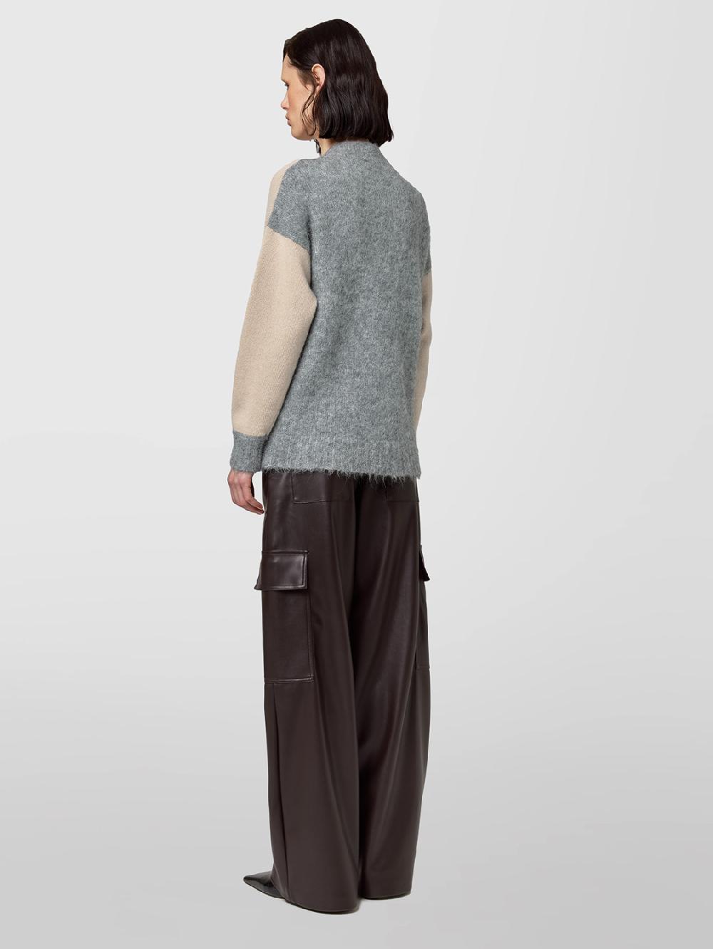 Alpha studio CARDIGAN M/L RASATO BI-MATERIALE Vendita Economica