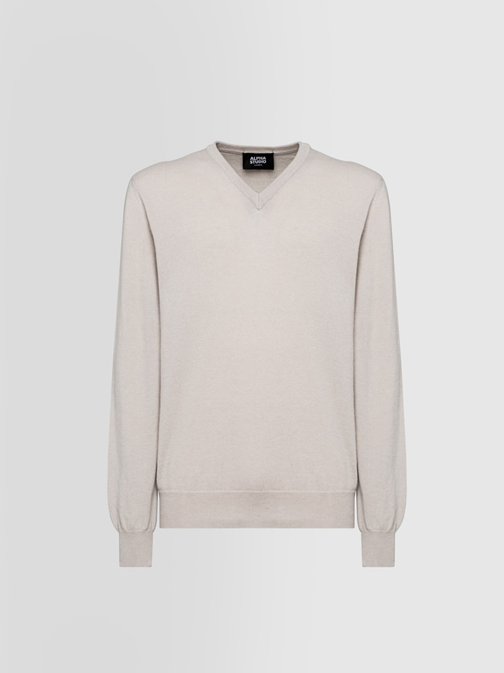 Alpha studio SCOLLO A V BASIC IN CASHMERE Prezzo Ridotto